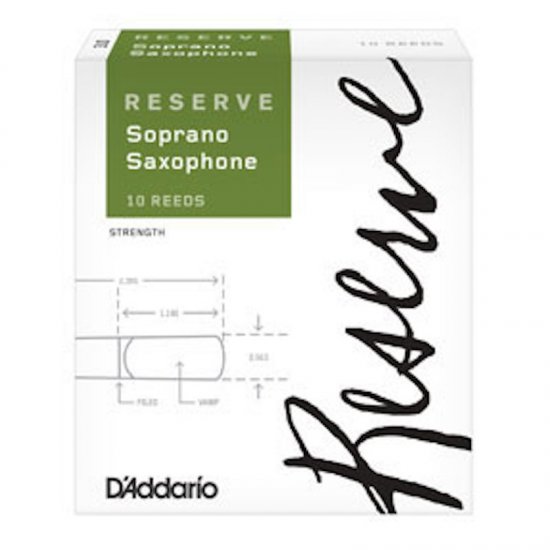 D'Addario Reserve Soprano Sax Reeds, (Box 10) Strength 2.5